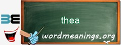 WordMeaning blackboard for thea